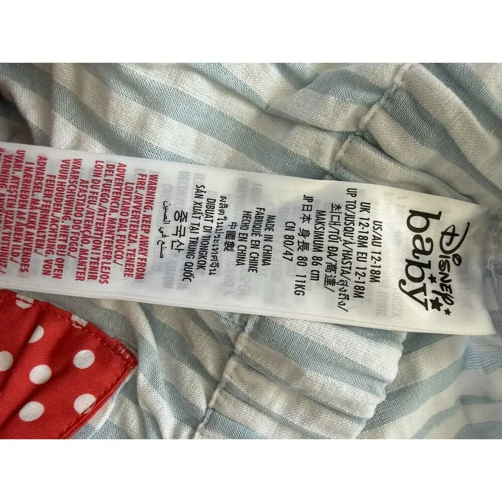 New Disney Baby Minnie Mouse Nautical Shorts Set 12-18 Months